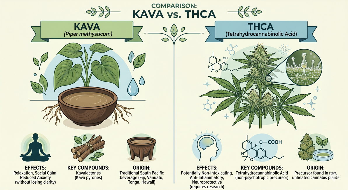 Kava vs. THCA: How Do They Measure Up Against One Another?