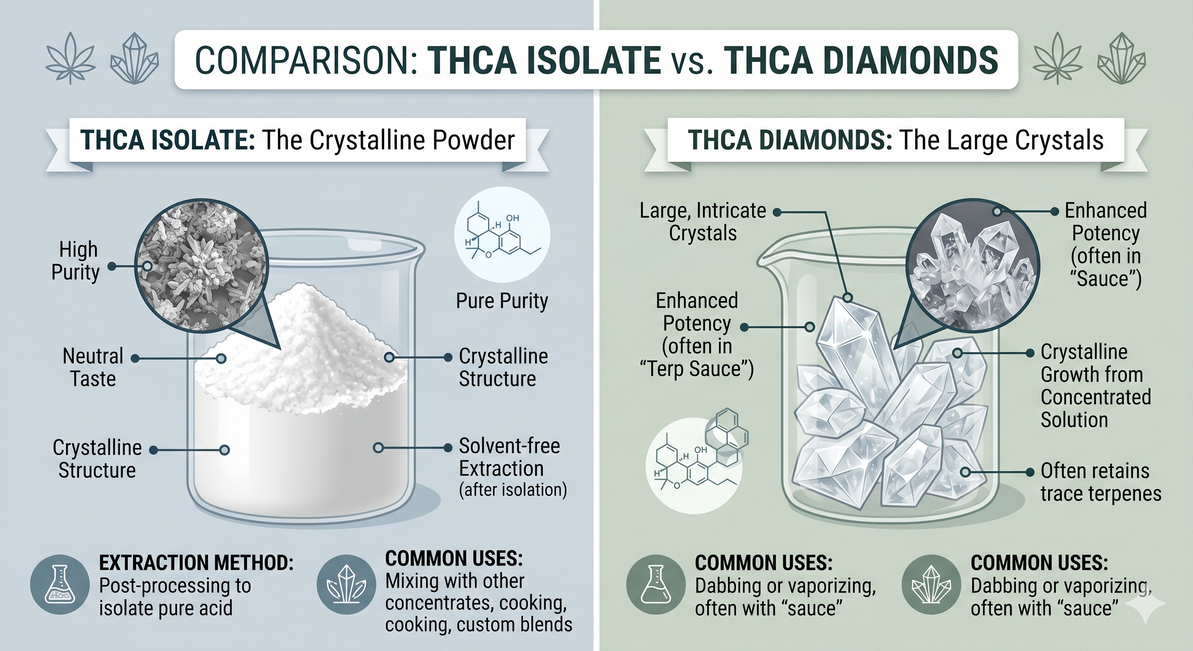 Making a THCA Choice: THCA Isolate vs. Diamonds