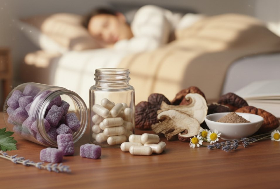 What You Need to Know About Mushrooms + Melatonin Gummies and Capsules For Sleep