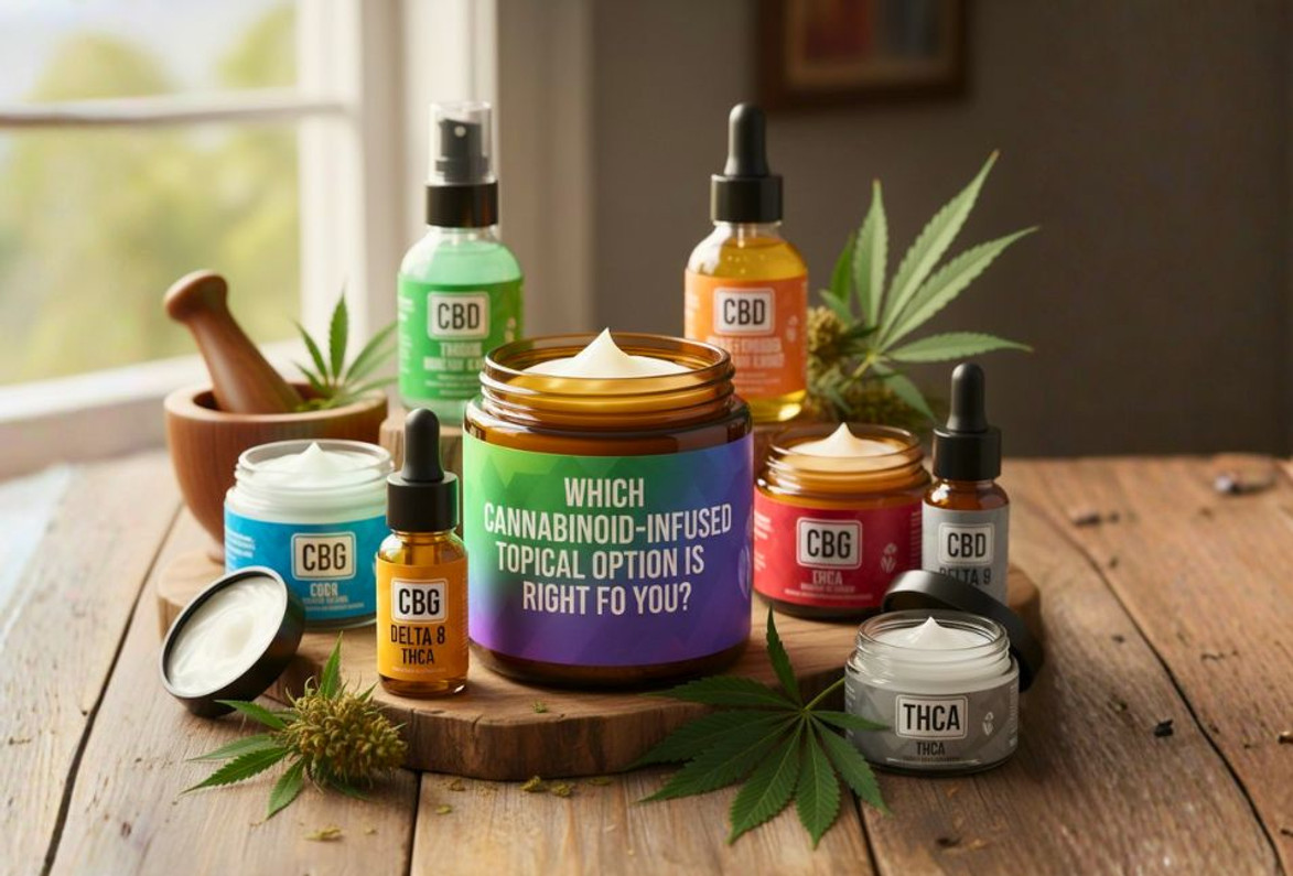 Which Cannabinoid-Infused Topical Option is Right For You: CBD, CBG, Delta 8, Delta 9, or THCA? Which Cannabinoid-Infused Topical Option is Right For You: CBD, CBG, Delta 8, Delta 9, or THCA?
