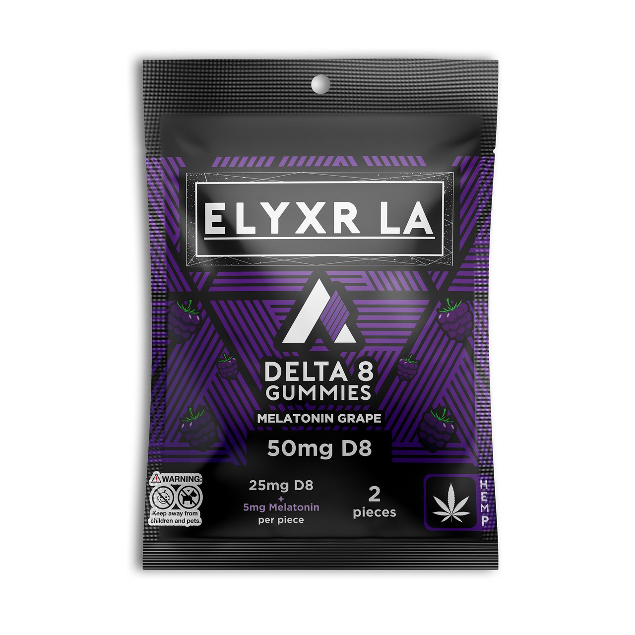 Elyxr Delta 8 THC Melatonin Gummies - Calm Leaf
