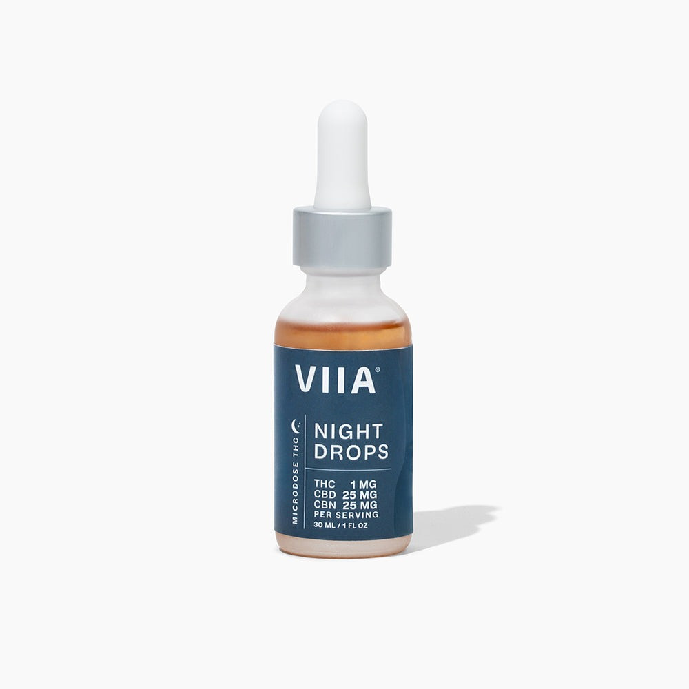 VIIA Hemp CBN + CBD Microdose THC Night Drops - Calm Leaf