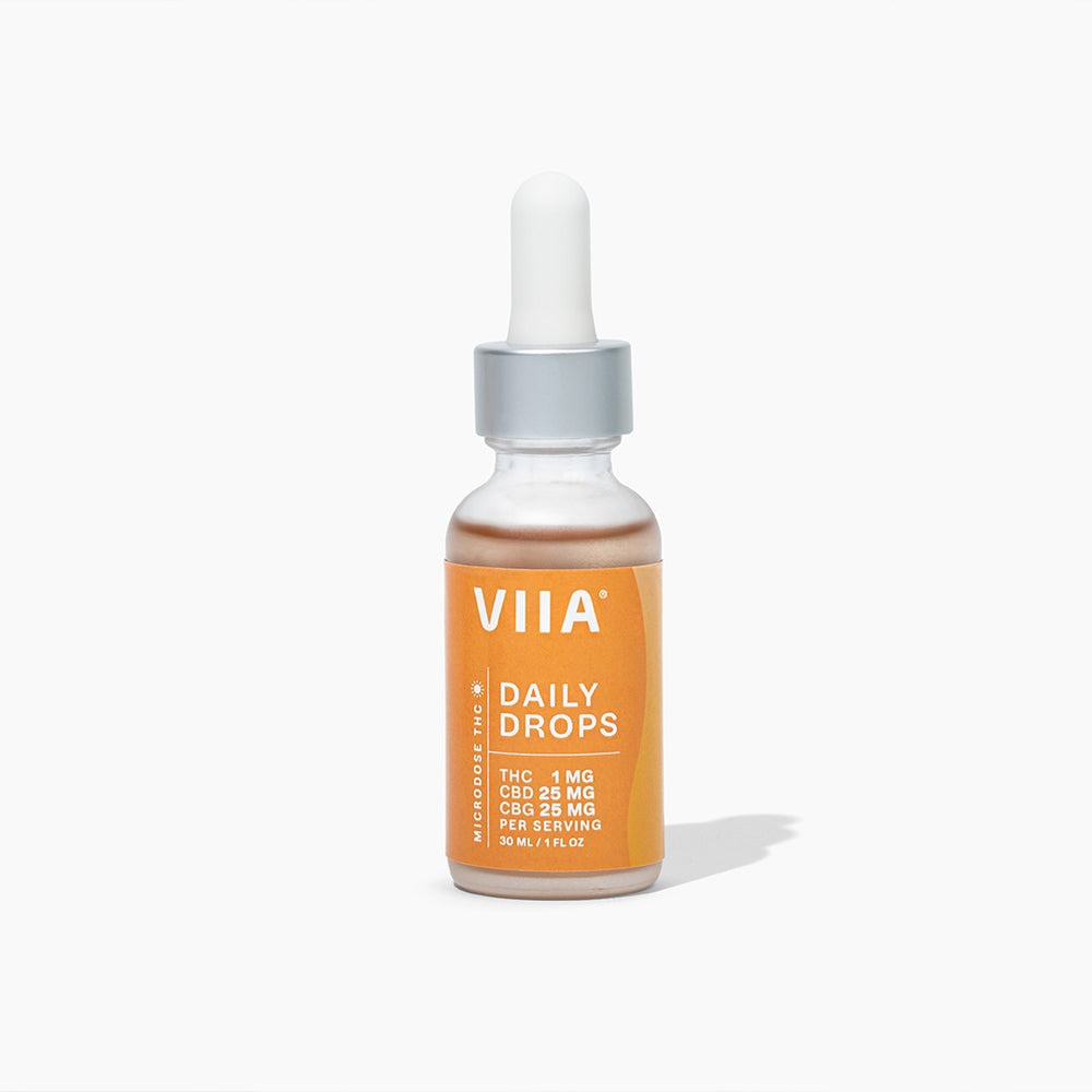 VIIA Hemp CBG + CBD Microdose THC Daily Drops - Calm Leaf