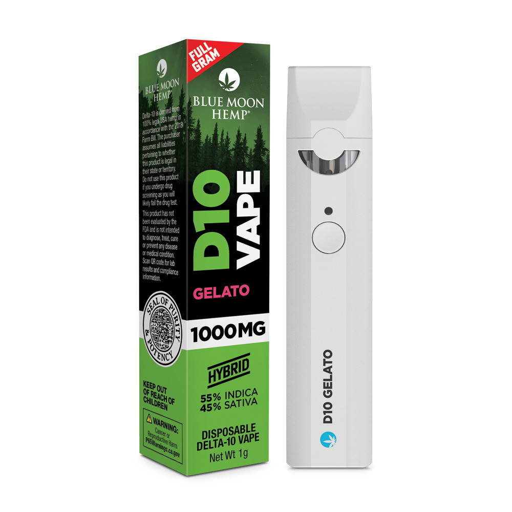 Blue Moon Hemp Delta 10 THC Disposable Vape Pen - Calm Leaf