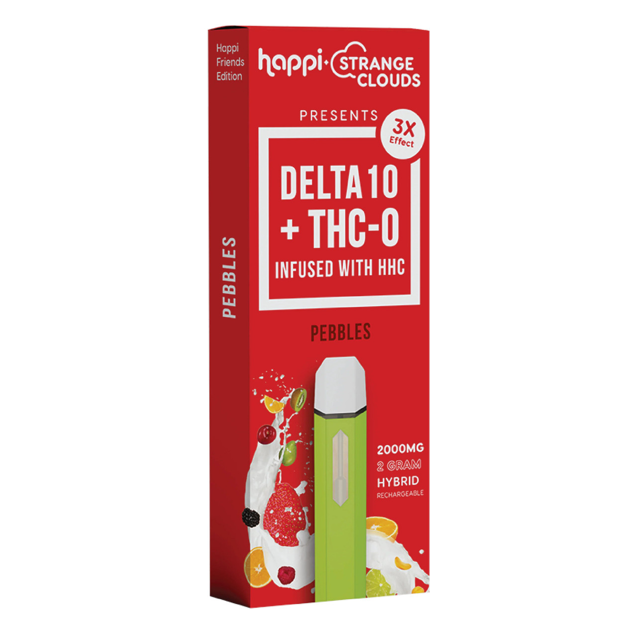 hat edeka vapes Happi + Strange Clouds Delta 10 + THC-O + HHC Disposable 2ml Vape Pen