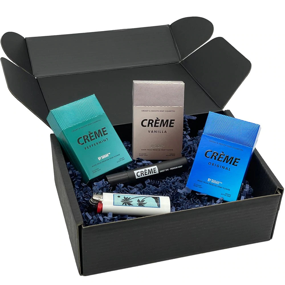 hemp cigarettes cbd Sugar CREME Hemp CBD Cigarette Collector's Box