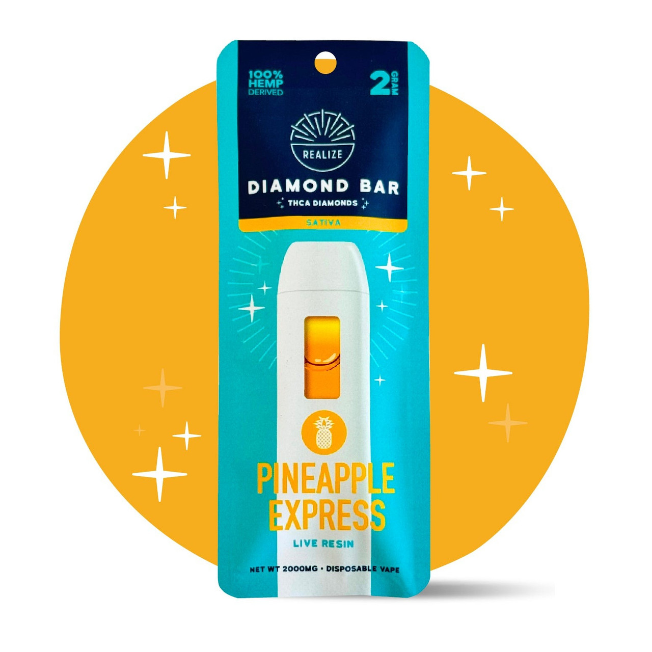 Realize THCA Diamond Disposable Live Resin Vape Bar - Calm Leaf