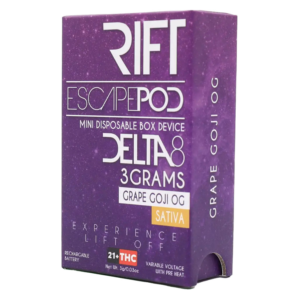 Rift Escape Pod Delta 8 THC 3G Mini Disposable Box Device - Calm Leaf