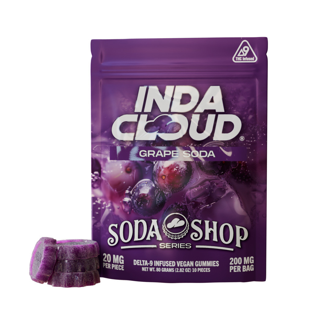 IndaCloud Delta 9 THC Funta Series Soda Shop Vegan Gummies - Calm Leaf