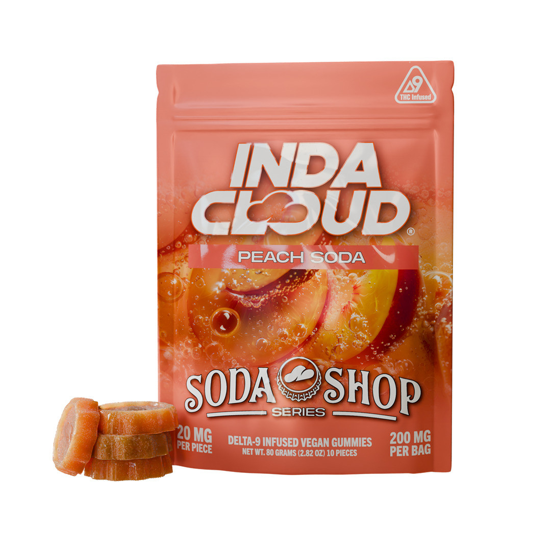 IndaCloud Delta 9 THC Funta Series Soda Shop Vegan Gummies - Calm Leaf
