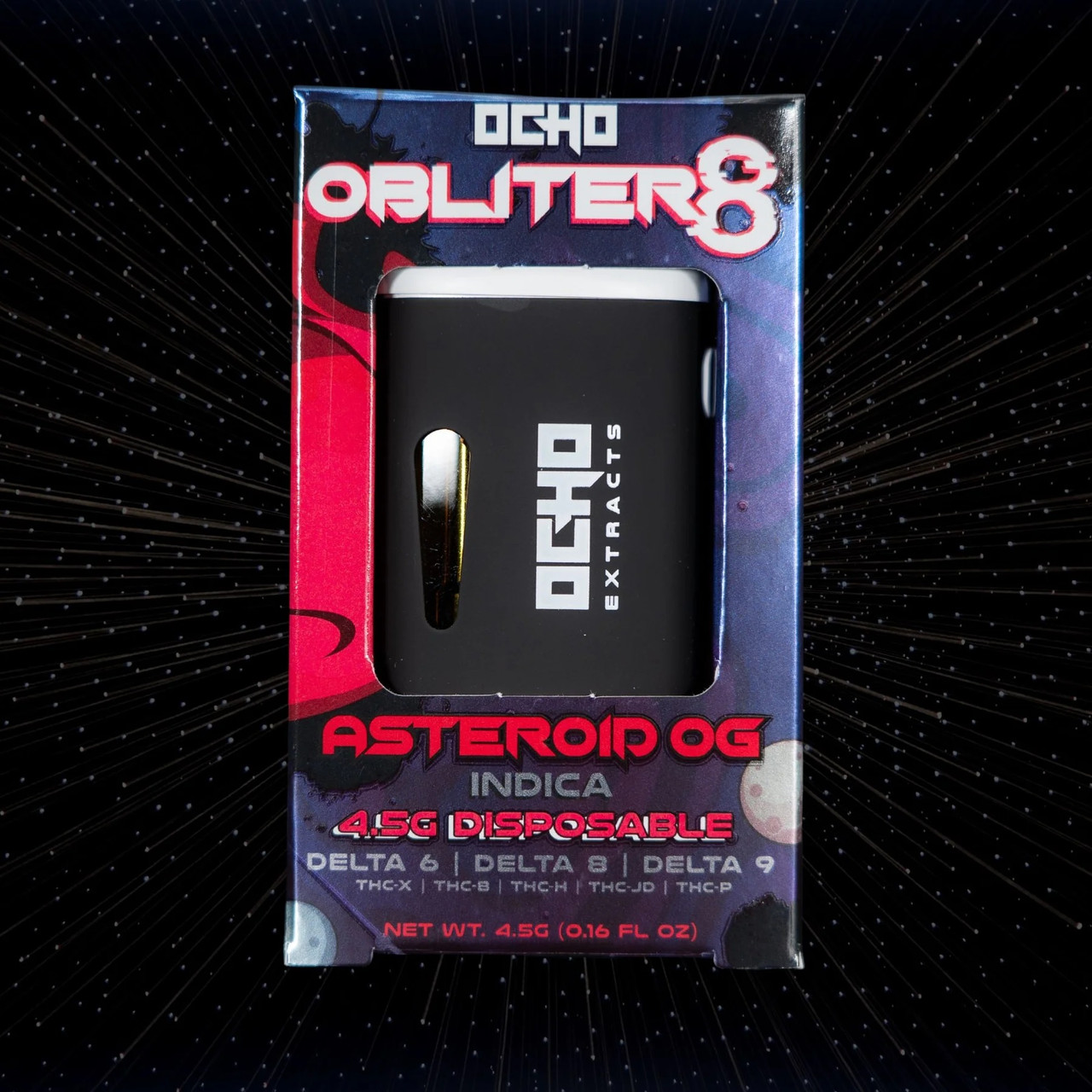 Ocho Extracts Obliter8 Live Resin Blend 4.5G Disposable Vape Pen - Calm Leaf