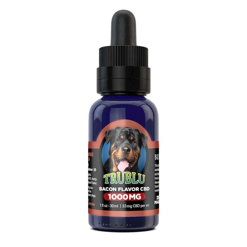 Blue Moon Hemp TruBlu Bacon CBD Dog Tincture - Calm Leaf