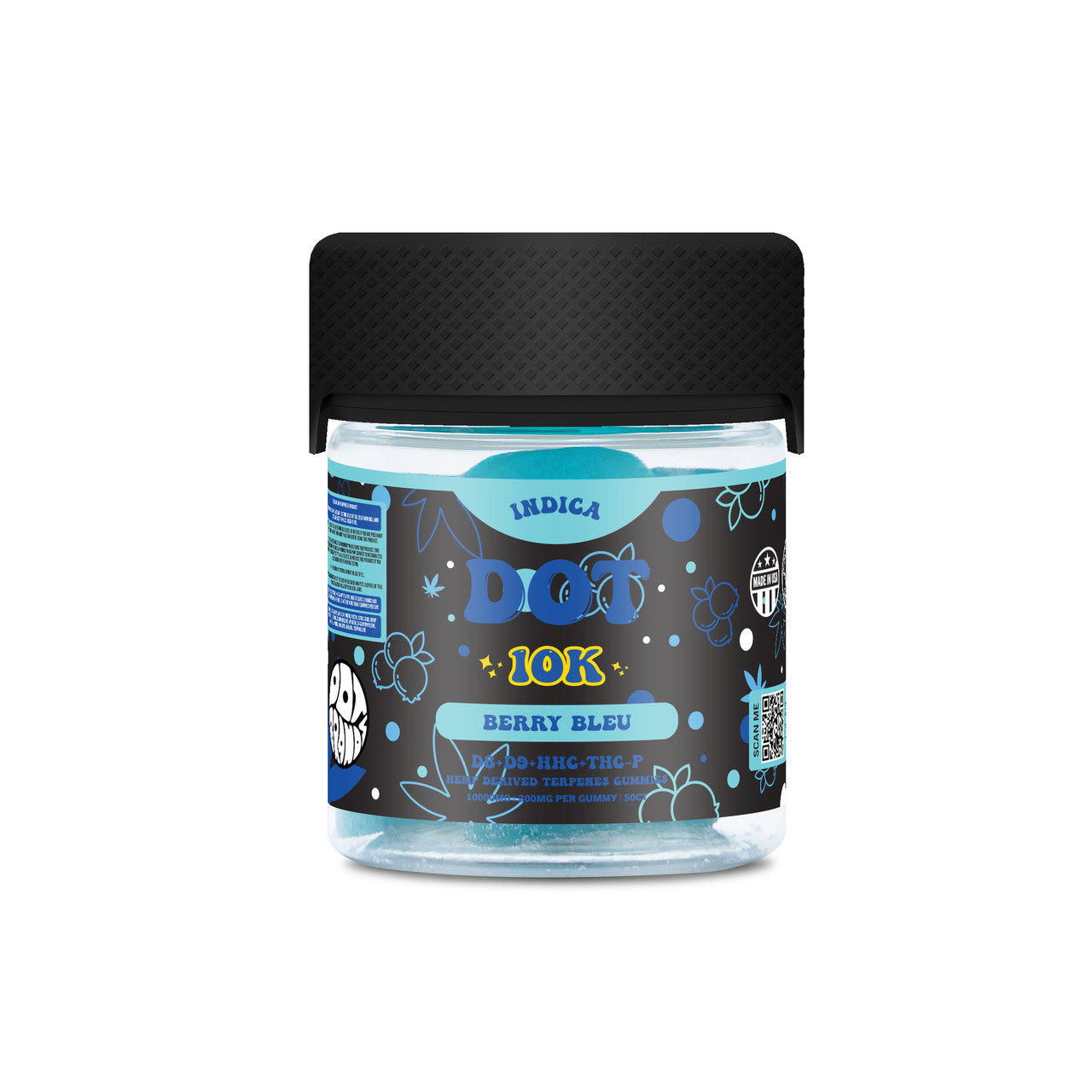 DOT 10K Blend D9 + D8 + HHC + THCP Live Resin Gummies - Calm Leaf