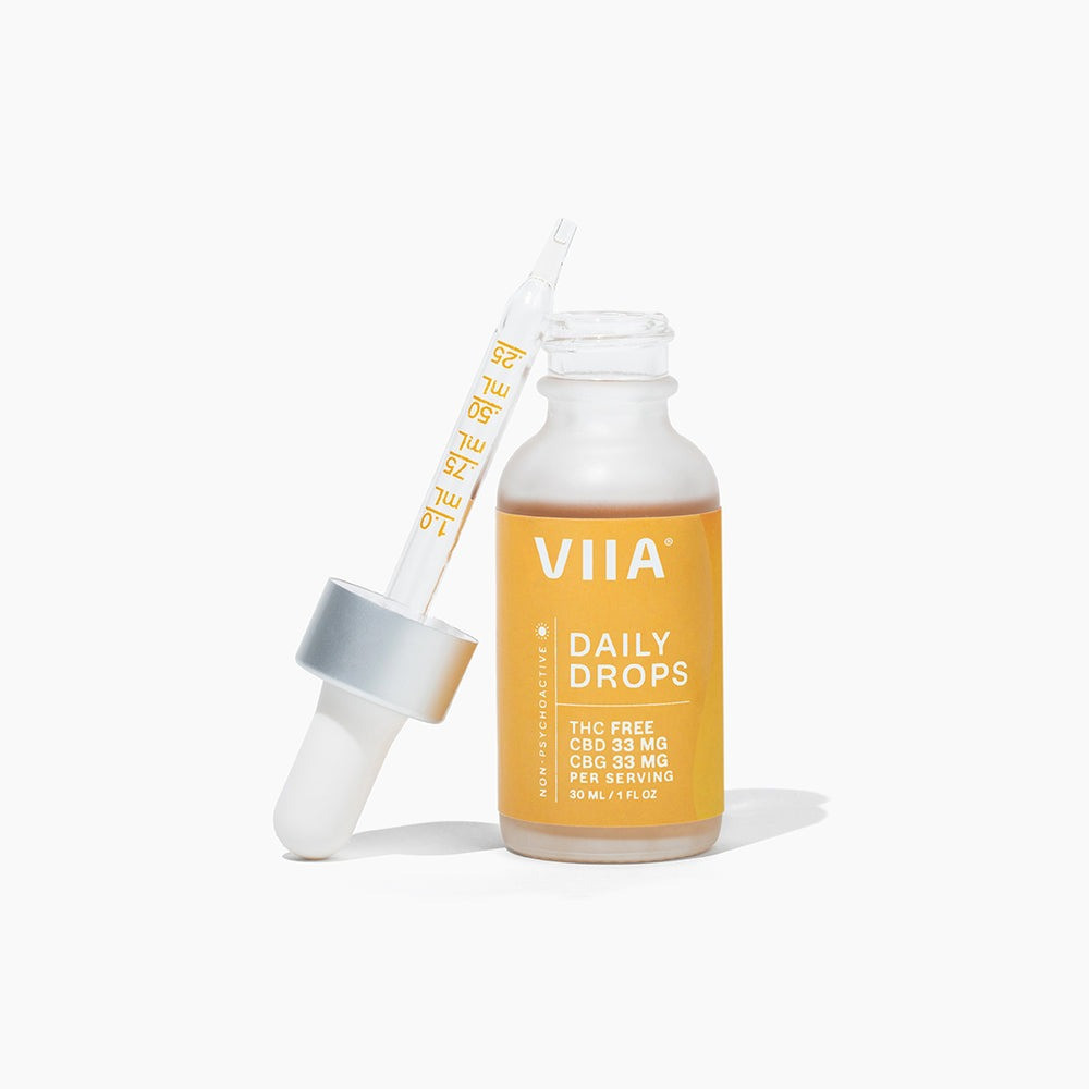 VIIA Broad Spectrum CBD + CBG Daily Drops - Calm Leaf
