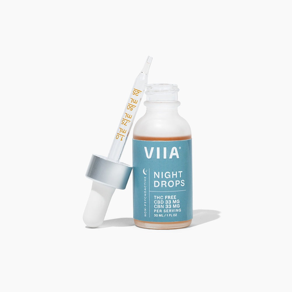 VIIA Broad Spectrum CBD + CBN Night Drops - Calm Leaf