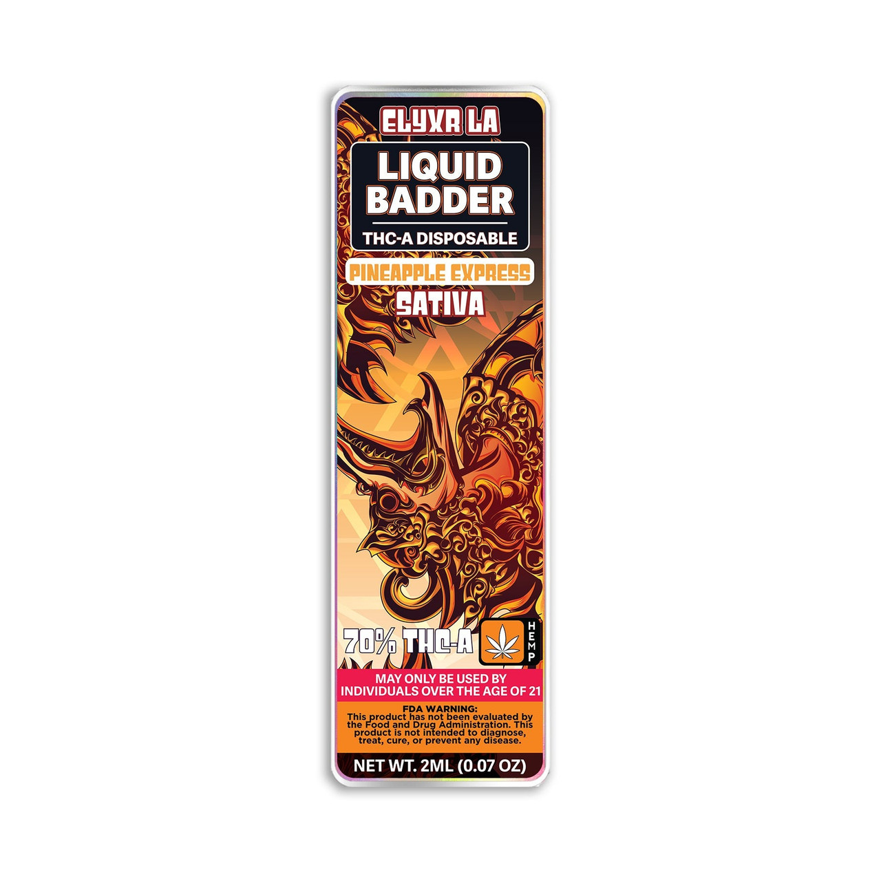 archive shellac coating flare エディ　ラスター Elyxr Liquid Badder 70% THC-A 2G Disposable Vape Pen - Calm Leaf