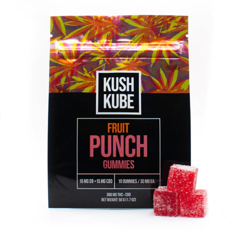 Kush Kube Delta 9 THC + CBD Gummies - Calm Leaf
