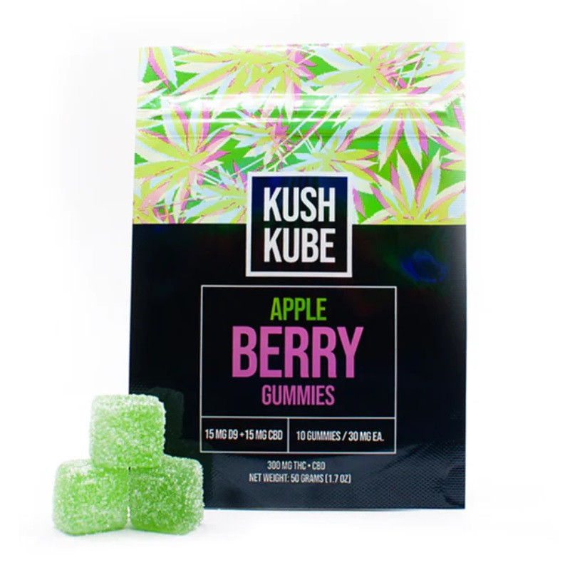 Kush Kube Delta 9 THC + CBD Gummies - Calm Leaf