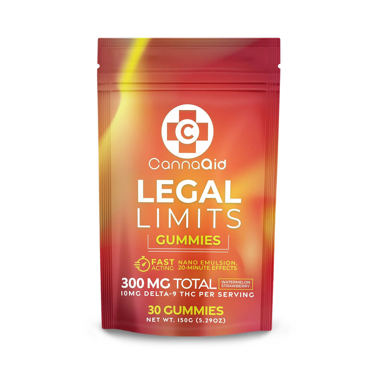 CannaAid Legal Limits Delta 9 THC Live Resin CDT Gummies - Calm Leaf