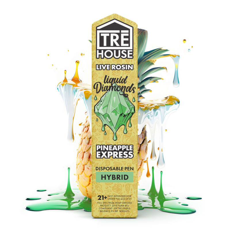 TRE House Live Rosin Liquid Diamonds D8 + D9 + D10 + HHC + THCP 2G Vape Pen  - Calm Leaf