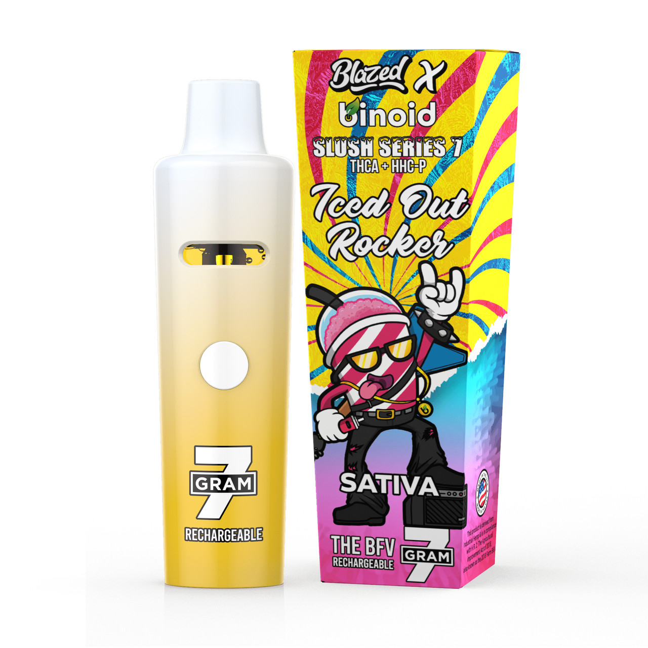Blazed x Binoid Slush Series THCA Live Resin Blend 7G Disposable Vape Pen