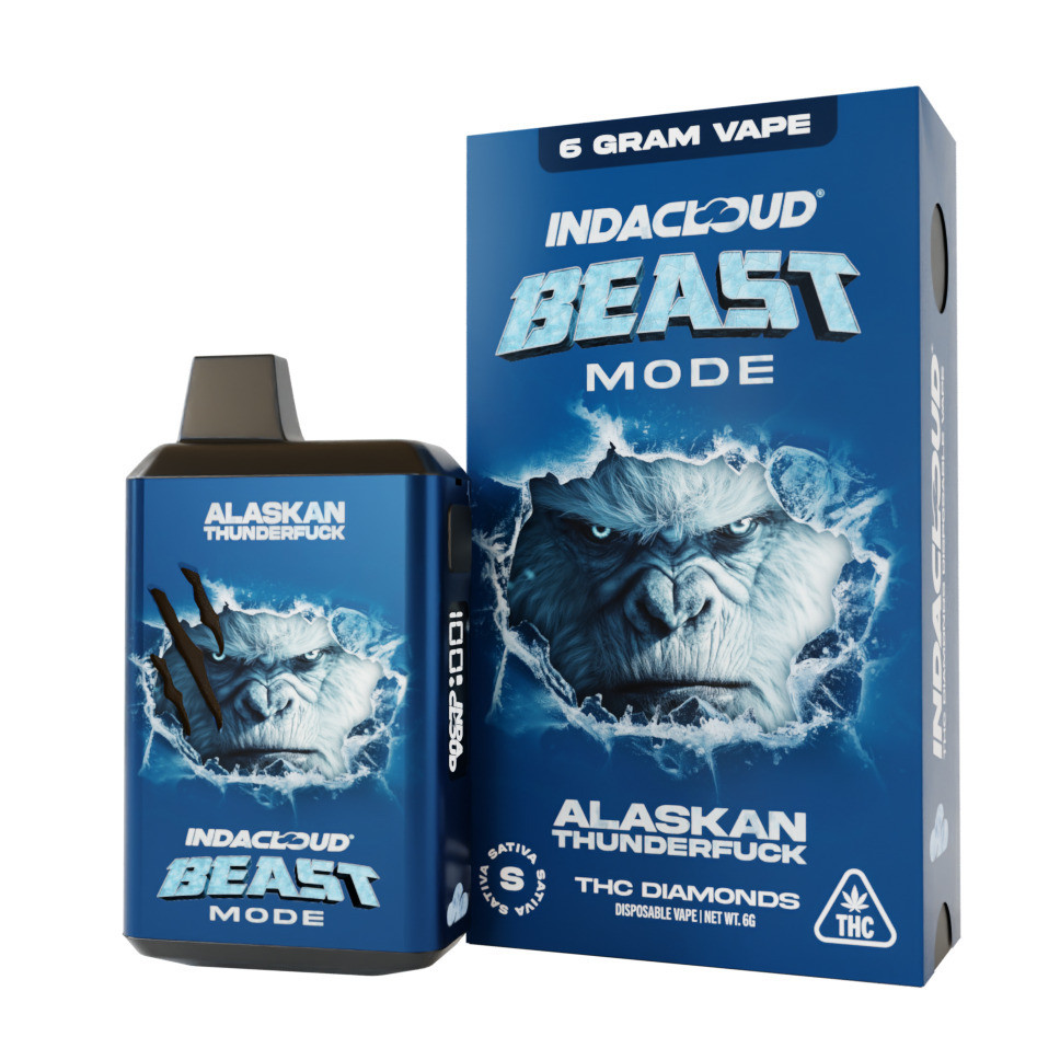 IndaCloud Beast Mode THCA Live Resin Diamonds 6G Disposable Vape Pen - Calm  Leaf