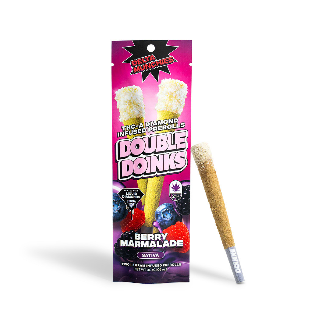 Delta Munchies Double Doinks THC-A Diamond Infused Prerolls