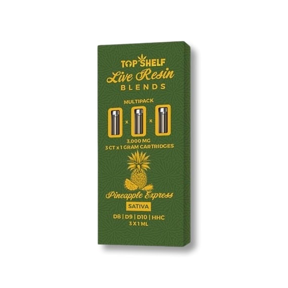 Top Shelf Hemp Co. Live Resin Blends 3 Pack Vape Cartridges