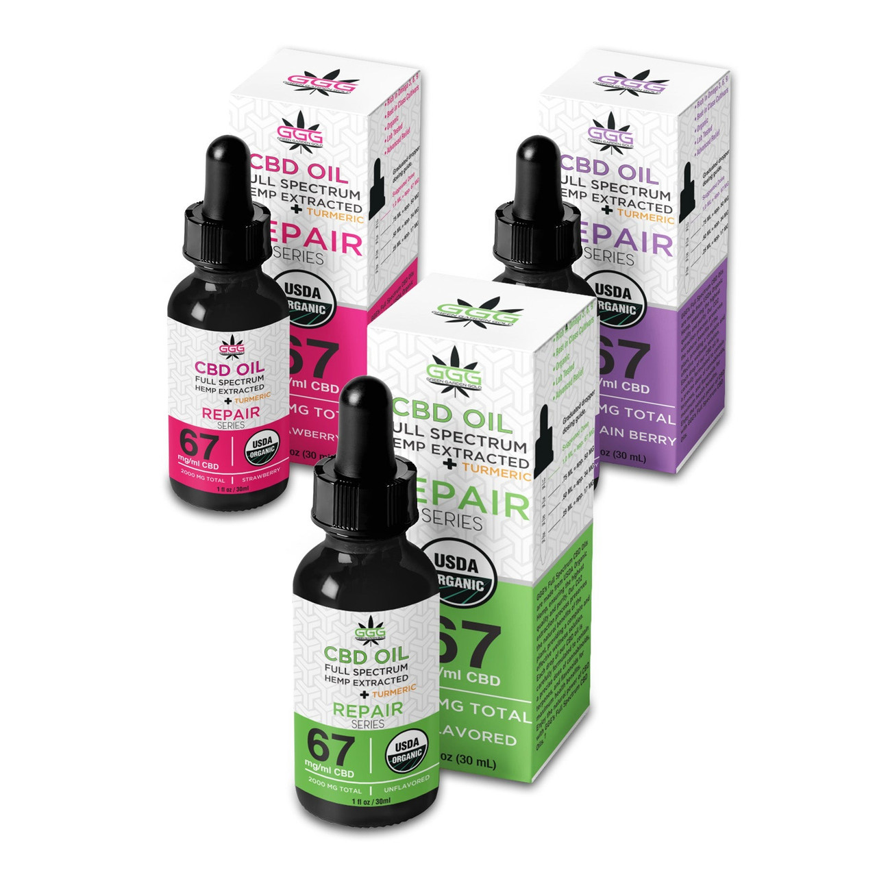 Green Garden Gold Repair Full Spectrum Organic CBD Oil with