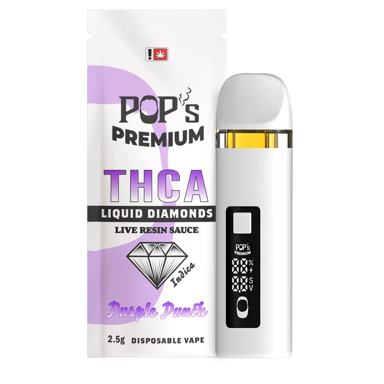buy liquid diamonds thca disposable vapes Pops Premium Live Resin Sauce 2.5G Vape Pen Size:Large Blue Razz Ice BC5000 Compatible|Nautilus 3