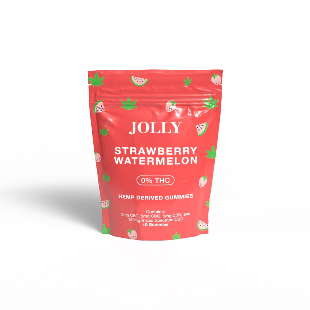 Jolly 0% THC Broad Spectrum CBD + CBC + CBG + CBN Gummies - Calm Leaf