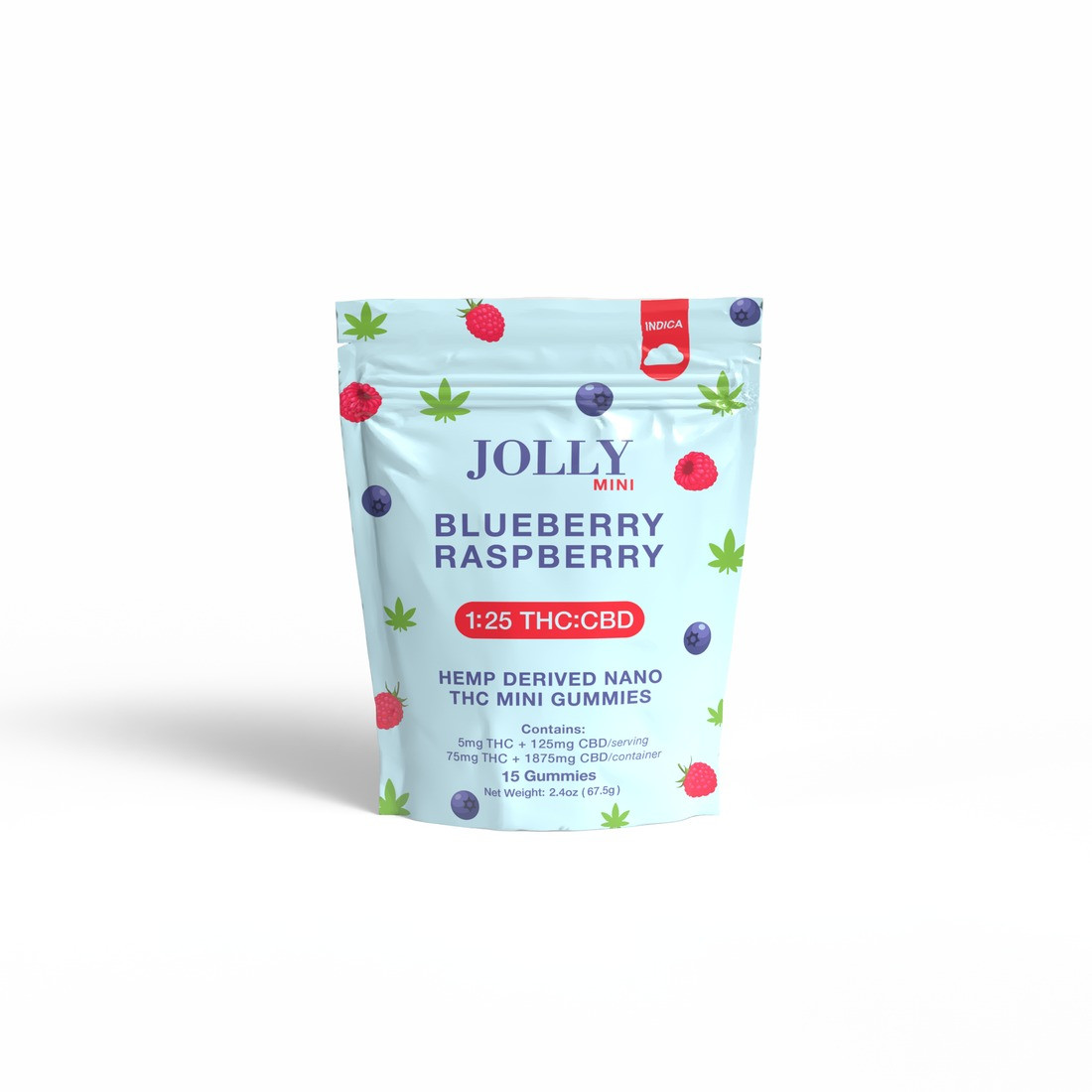Jolly Mini 1:25 D9 THC + CBN + CBC + CBG + CBD Nano Gummies - Calm