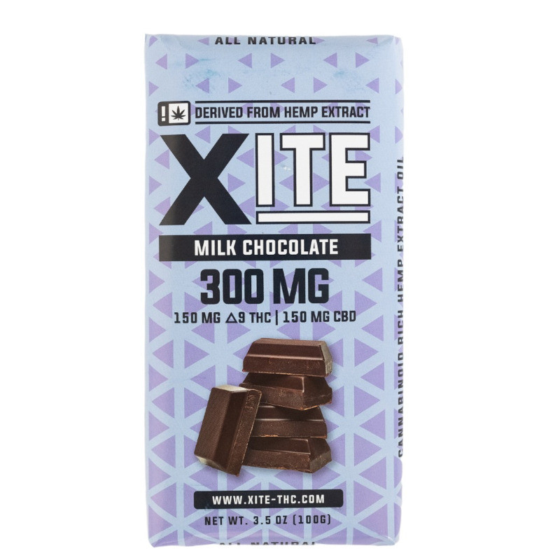 Xite Delta 9 THC + CBD Chocolate Bar - Calm Leaf
