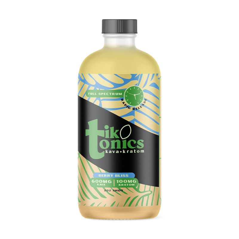 TikTonics Full Spectrum Kava + Kratom 2oz Shot - Calm Leaf