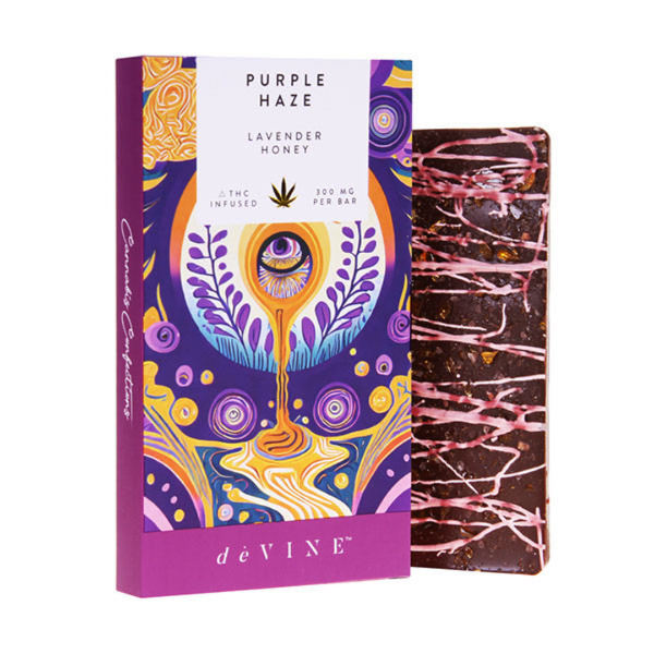 deVINE Delta 9 THC + CBD Confections Chocolate Bar - Calm Leaf