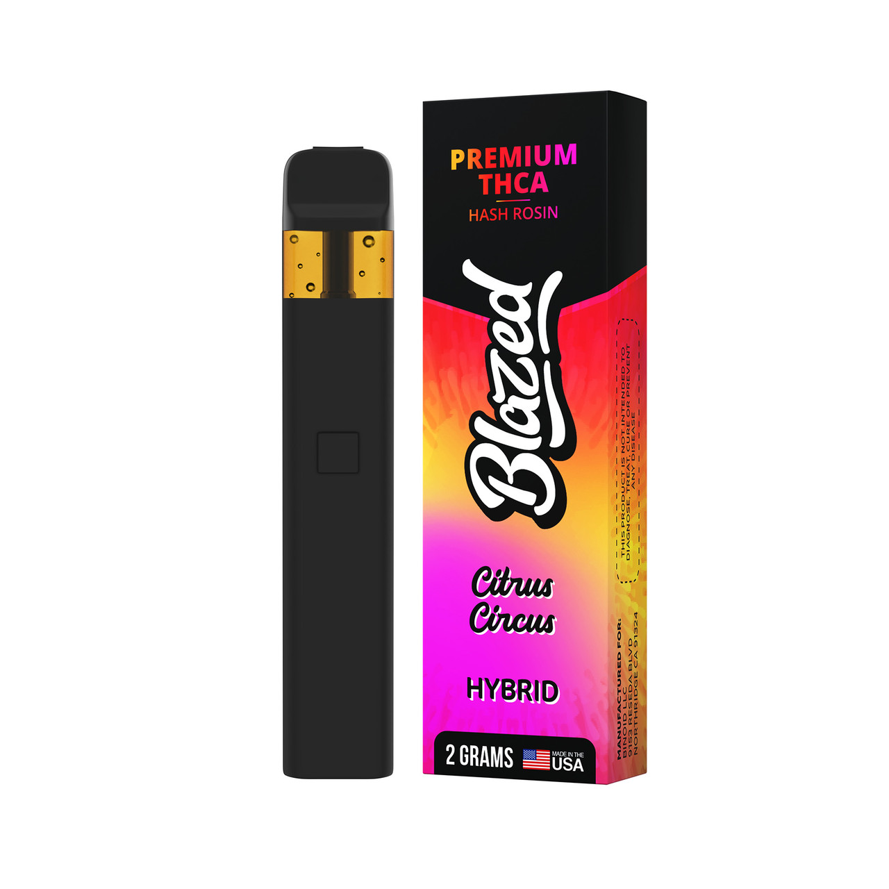 thca disposable vape pen Blazed Hash Rosin 2G Flavor:Cherry Lime Ice Edge Flavors Hyde Vape Model_Allo