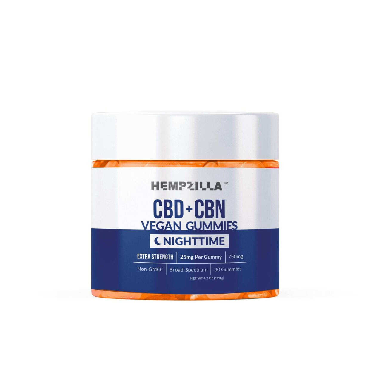 Hempzilla Broad Spectrum Hemp CBD + CBN Nightime Vegan Gummies