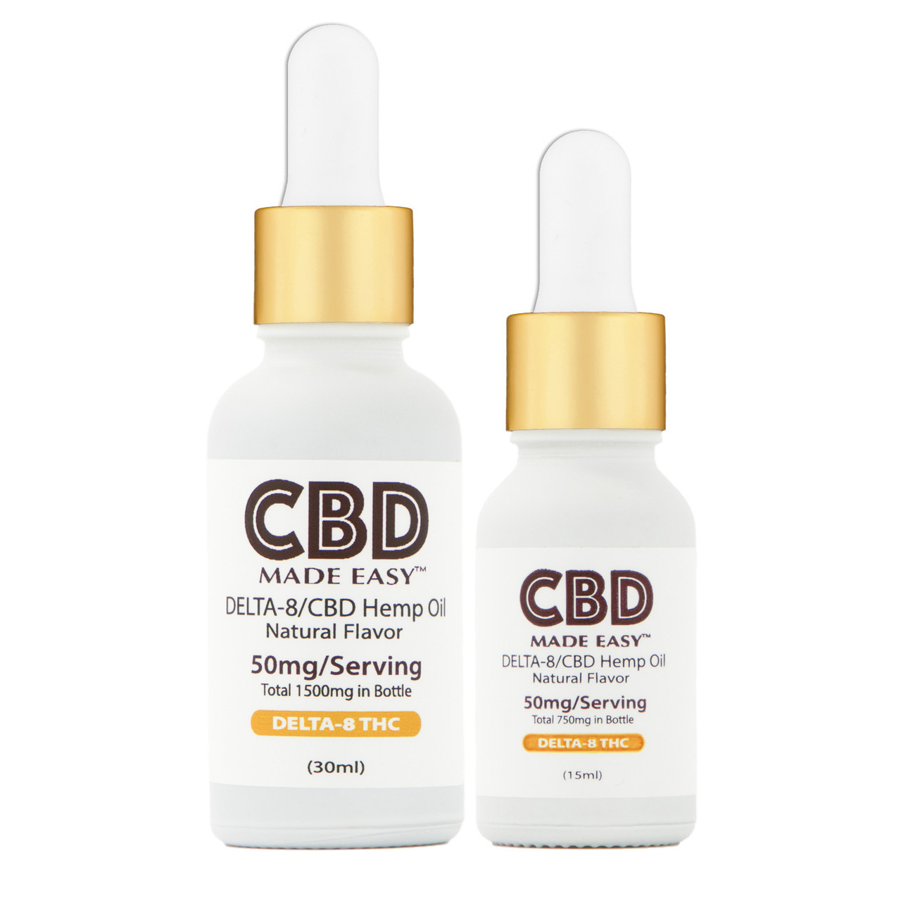 CBD Made Easy Dynamic Duo: Delta 8 THC/CBD 1:1 Hemp Oil - Calm Leaf