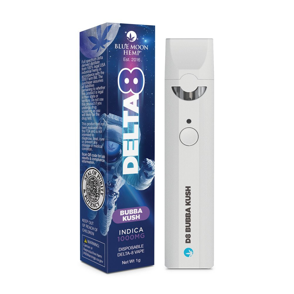Blue Moon Hemp Delta 8 THC Disposable Vape Pen - The Calm Leaf