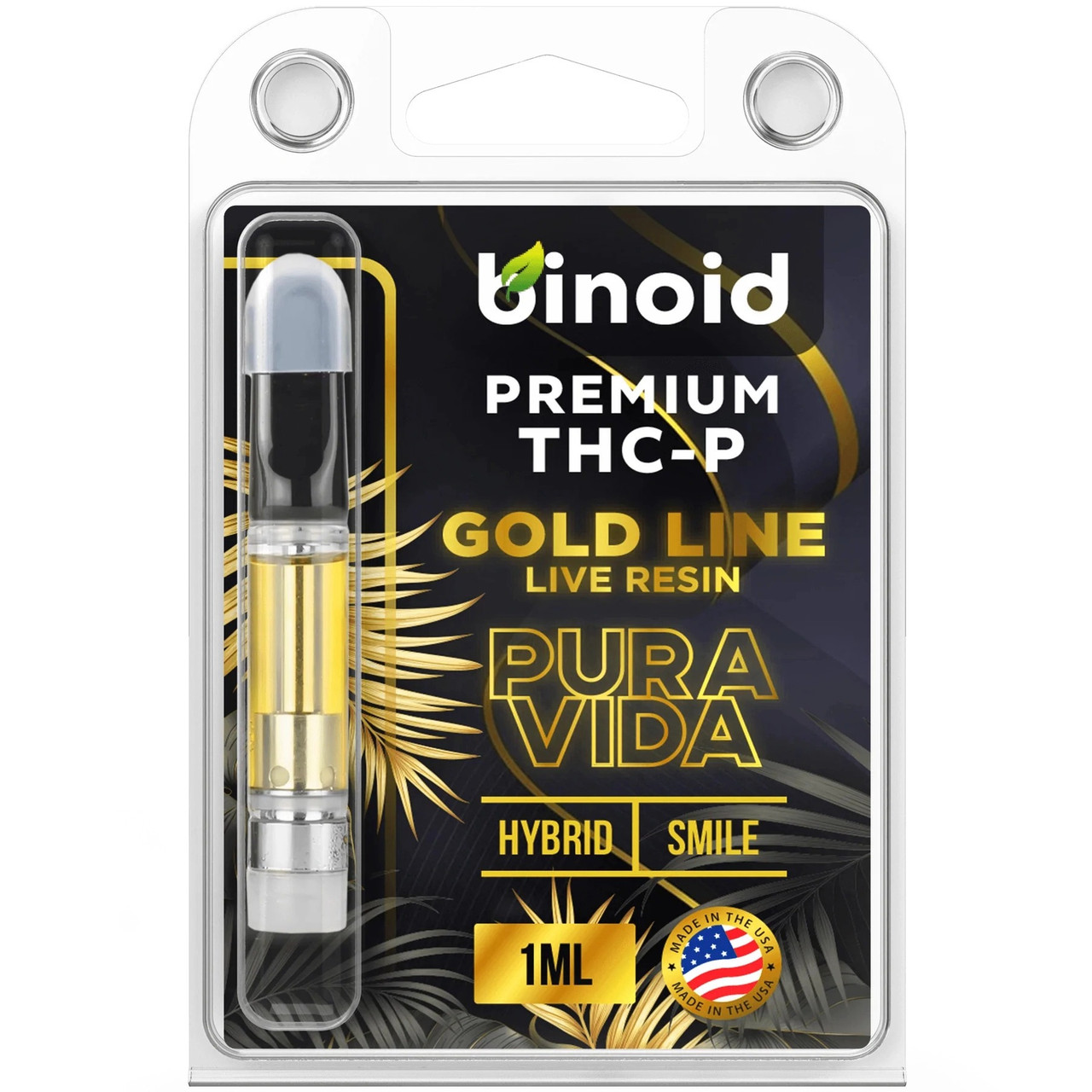 Binoid Gold Line Live Resin Premium THC-P Vape Cartridge - The Calm Leaf