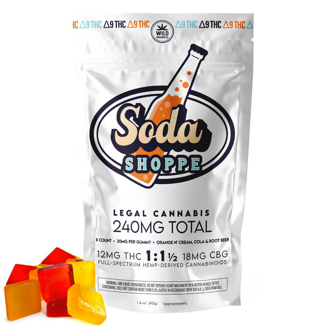 Wild Orchard Delta 9 THC + CBG Soda Shoppe Gummies - Calm Leaf