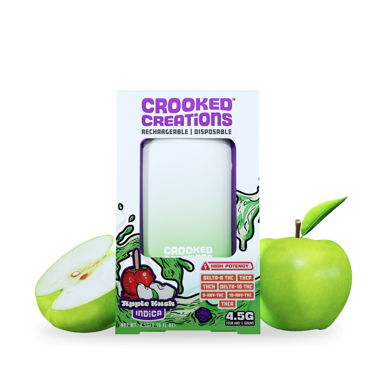 crooked creations disposable vape Crooked Creations D8 + THCP + THCH + D10 + THCA + HXY-9 + HXY-10 4.5G Live  Diamond Bar