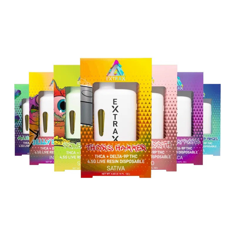 Delta Extrax Adios Blend THCA + Delta 9P THC Live Resin 4.5G Disposable Vape  Pen