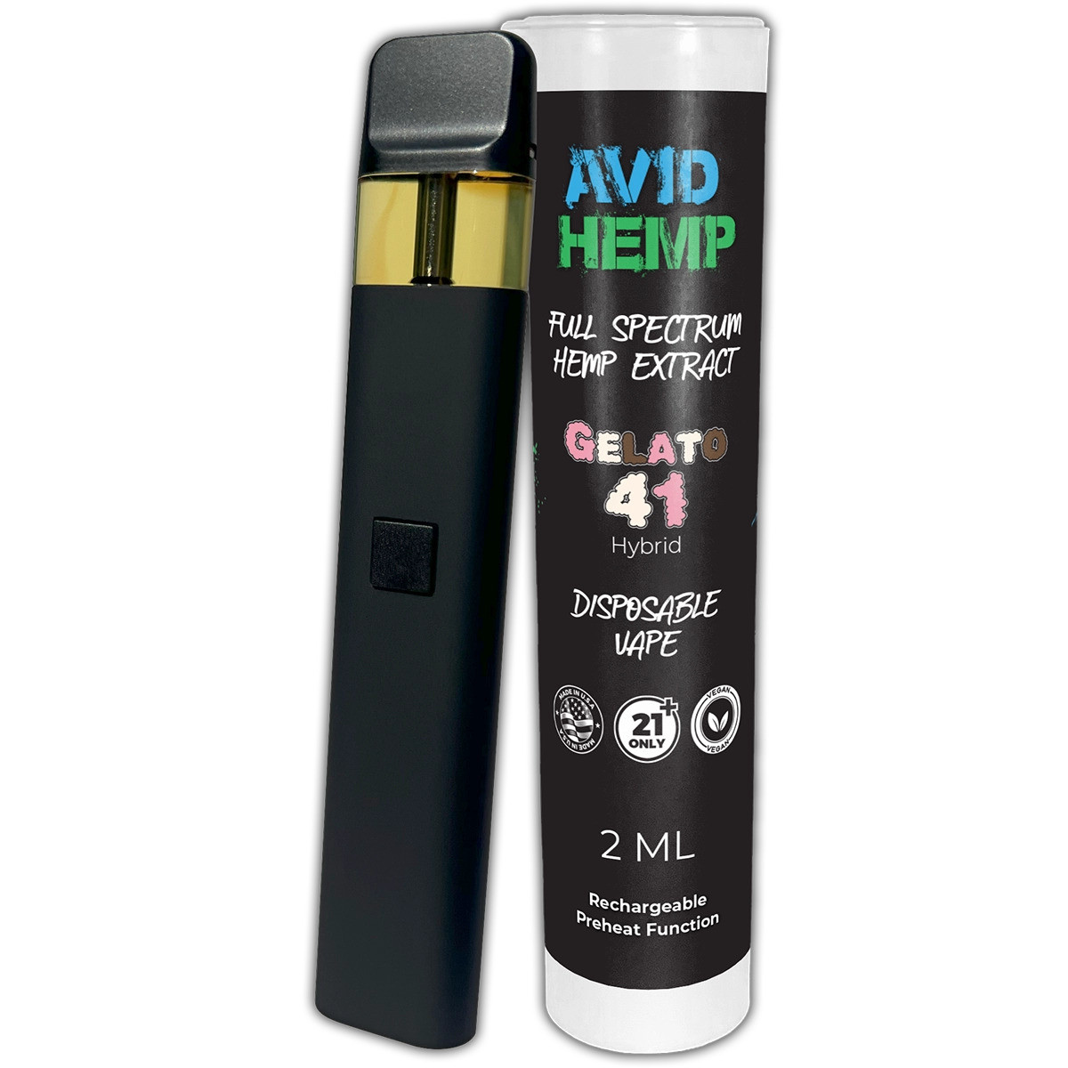 Avid Hemp Full Spectrum CBD 2G Disposable Vape Pen - Calm Leaf