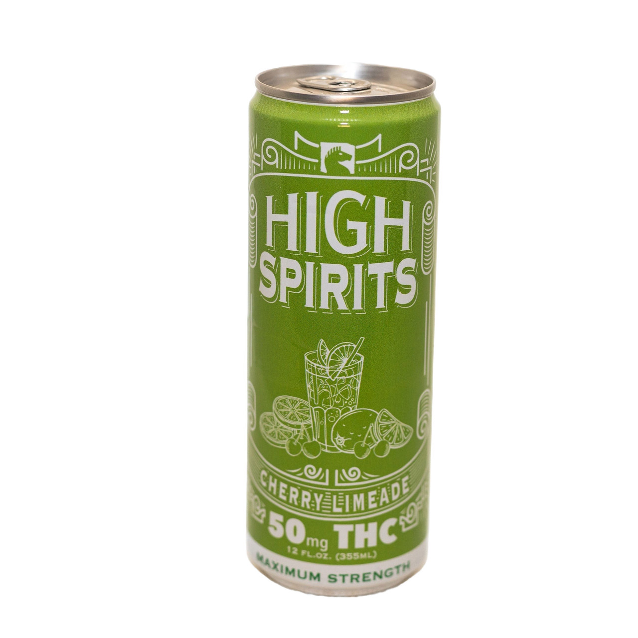 High Spirits Delta 9 THC 50mg Infused Cannabis Seltzer - Calm Leaf