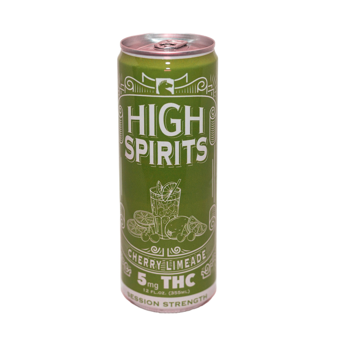 High Spirits Delta 9 THC 5mg Infused Cannabis Seltzer - Calm Leaf