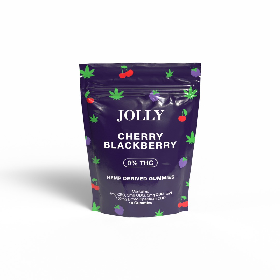 Jolly 0% THC Broad Spectrum CBD + CBC + CBG + CBN Gummies - Calm Leaf