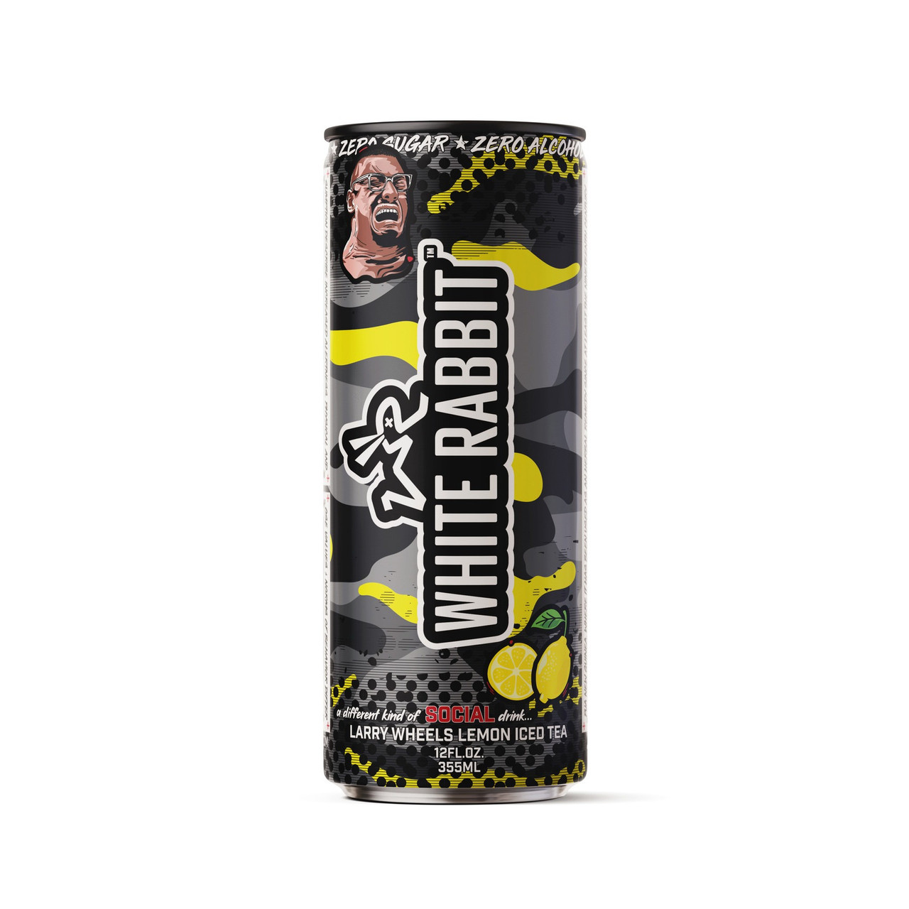 White Rabbit Energy Larry Wheel's Lemon Kratom Iced Tea - Calm Leaf