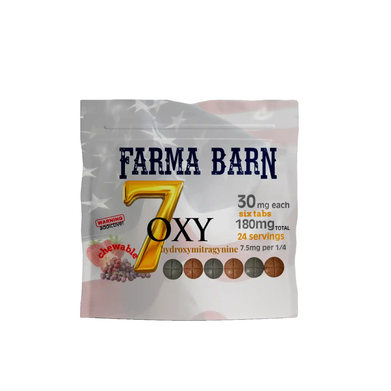 Farma Barn 7-OXY 30mg Chewable Tablets