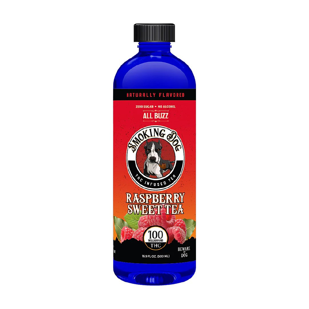 Smoking Dog Delta 9 THC Infused Raspberry Sweet Tea - Calm Leaf